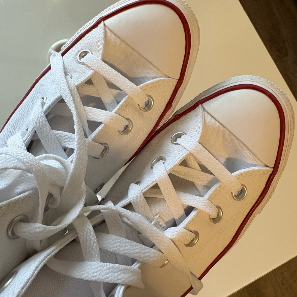 Converse White High-Top Sneakers - Picture 3 of 6